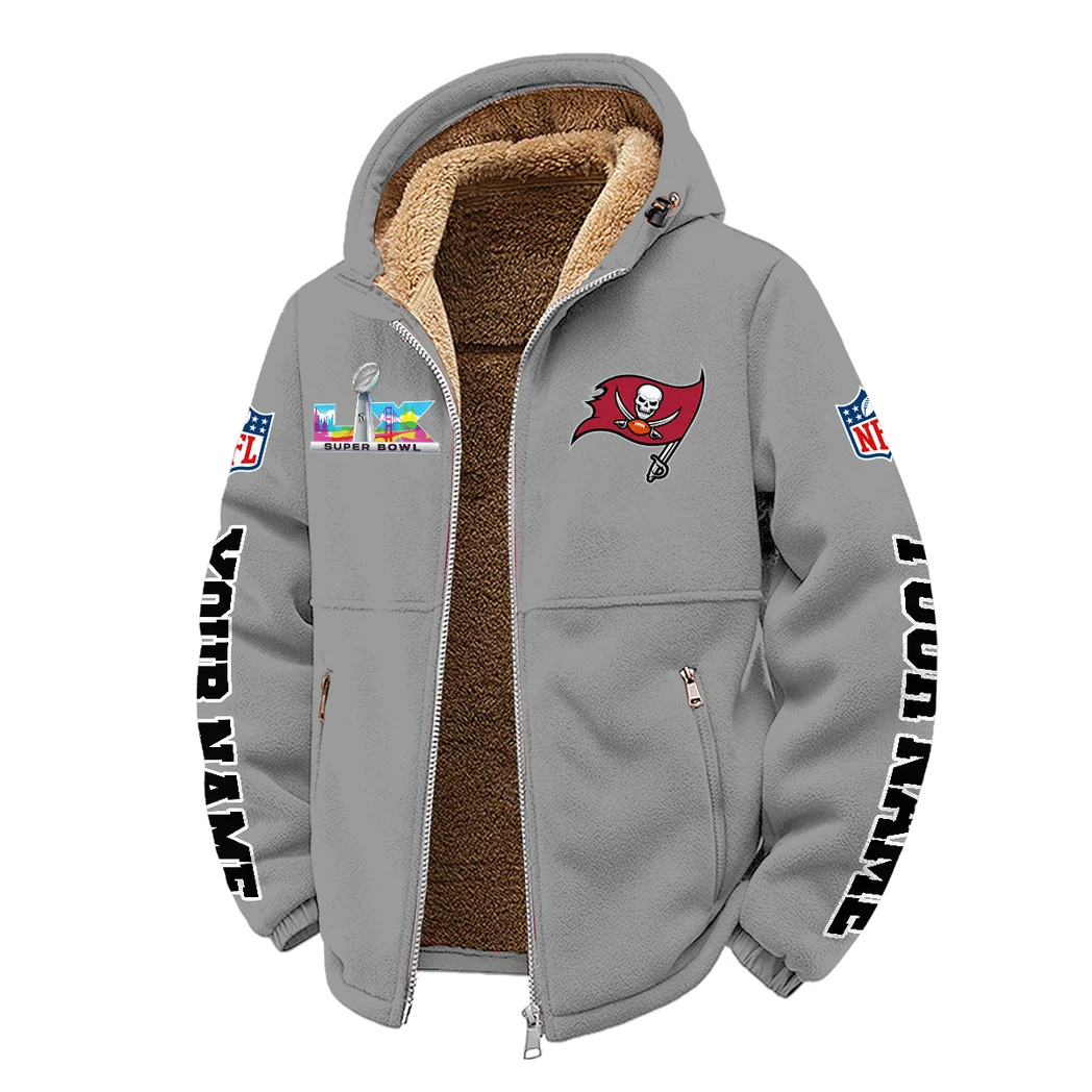 Pirate Squad Winter Fleece Jacket, Ultra-Soft Fleece Shell HVN1458TB - Grey - Image 2