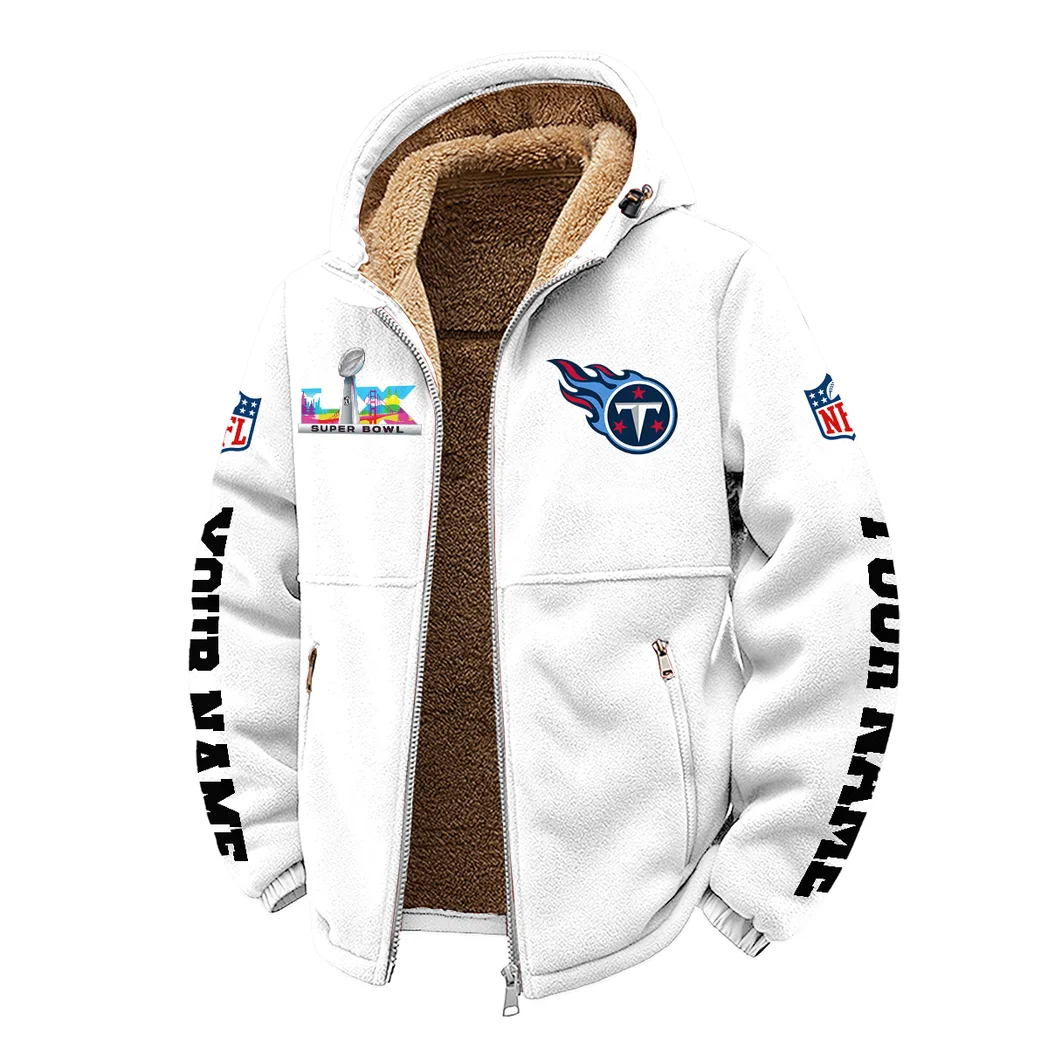 Fan Squad Winter Fleece Jacket, Warm Core Loft Fleece HVN1458TT - White - Image 2