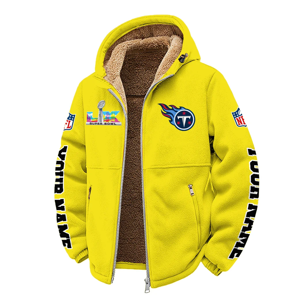 Fan Squad Winter Fleece Jacket, Warm Core Loft Fleece HVN1458TT - Yellow - Image 2