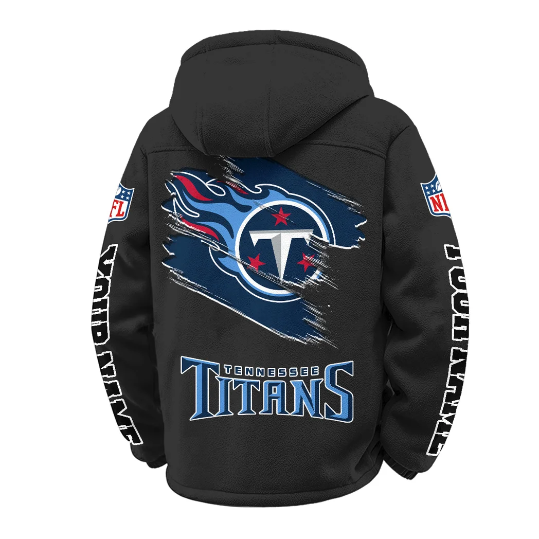 Fan Squad Winter Fleece Jacket, Warm Core Loft Fleece HVN1458TT - Black - Image 3