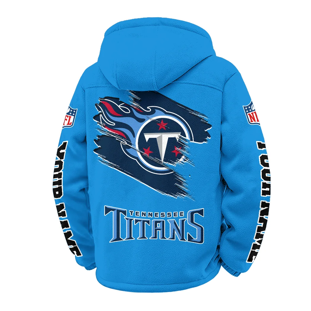 Fan Squad Winter Fleece Jacket, Warm Core Loft Fleece HVN1458TT - Cyan - Image 3