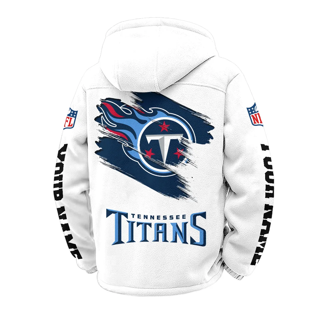 Fan Squad Winter Fleece Jacket, Warm Core Loft Fleece HVN1458TT - White - Image 3