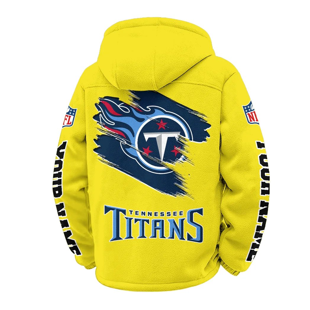 Fan Squad Winter Fleece Jacket, Warm Core Loft Fleece HVN1458TT - Yellow - Image 3