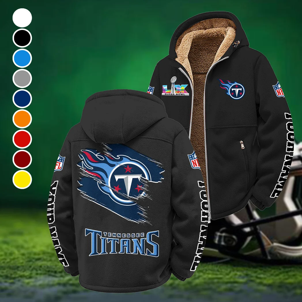 Fan Squad Winter Fleece Jacket, Warm Core Loft Fleece HVN1458TT - Black