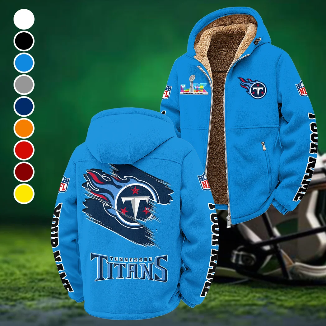 Fan Squad Winter Fleece Jacket, Warm Core Loft Fleece HVN1458TT - Cyan