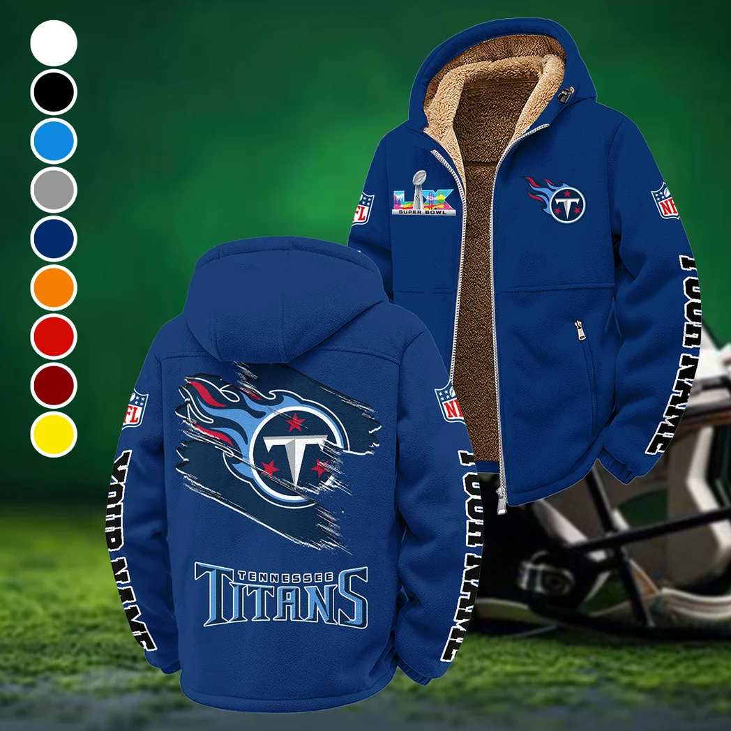 Fan Squad Winter Fleece Jacket, Warm Core Loft Fleece HVN1458TT - Navy