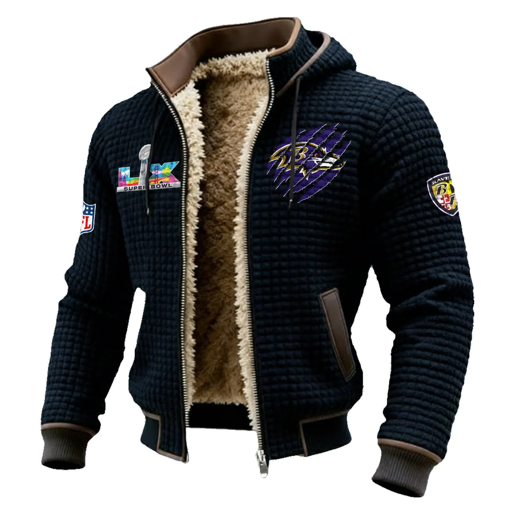 Midnight Flock Fleece-Lined Hooded Jacket, Multi-Sport Winter Active Top HVN1459BR - Black - Image 2