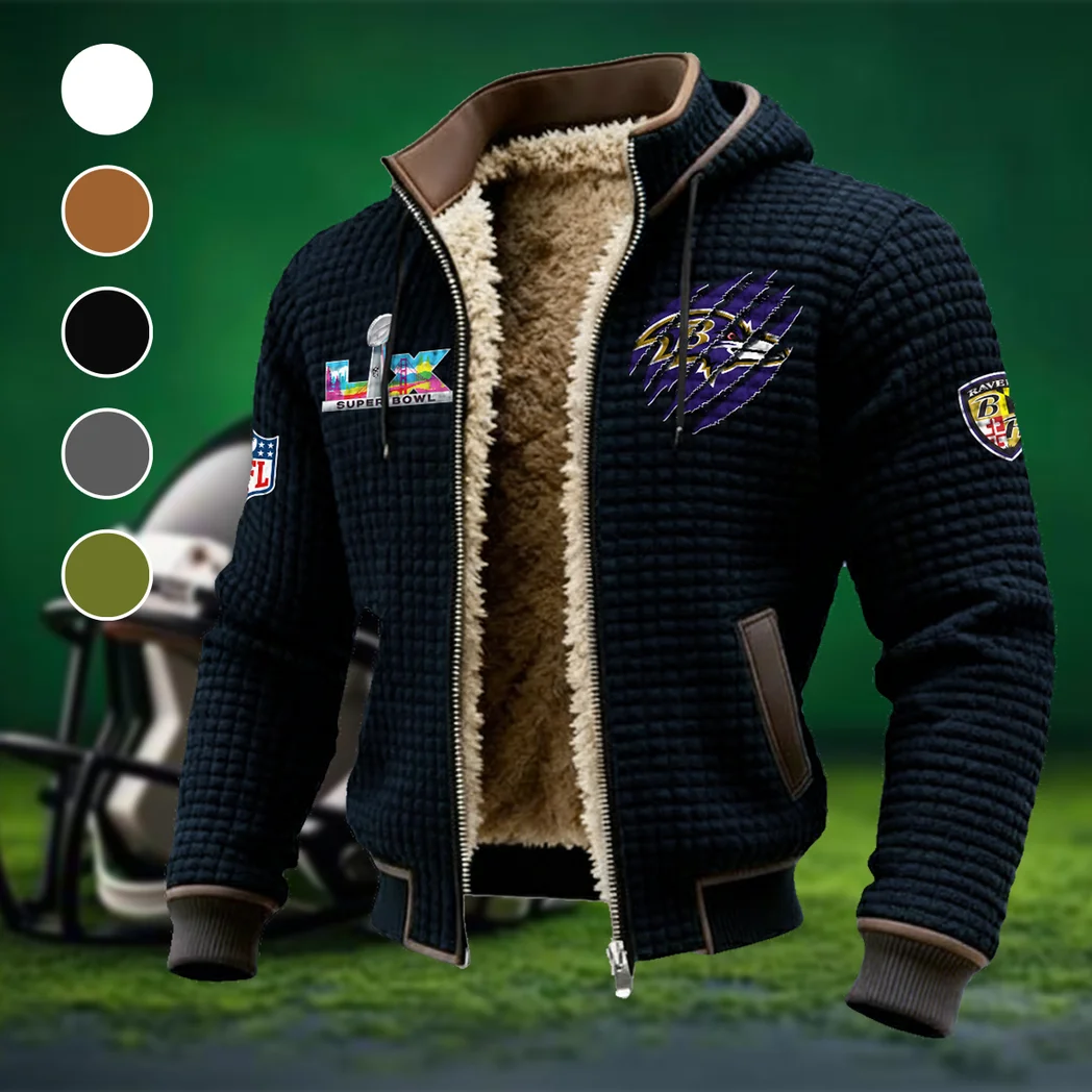 Midnight Flock Fleece-Lined Hooded Jacket, Multi-Sport Winter Active Top HVN1459BR - Black