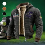 Midnight Flock Fleece-Lined Hooded Jacket, Multi-Sport Winter Active Top HVN1459BR - Grey