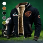 Match Day Cubs Fleece-Lined Hooded Jacket, Endurance Sport Thermal Hoody HVN1459CB - Black