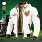 Orange Claws Fleece-Lined Hooded Jacket, All-Mountain Hooded Fleece HVN1459CI - White