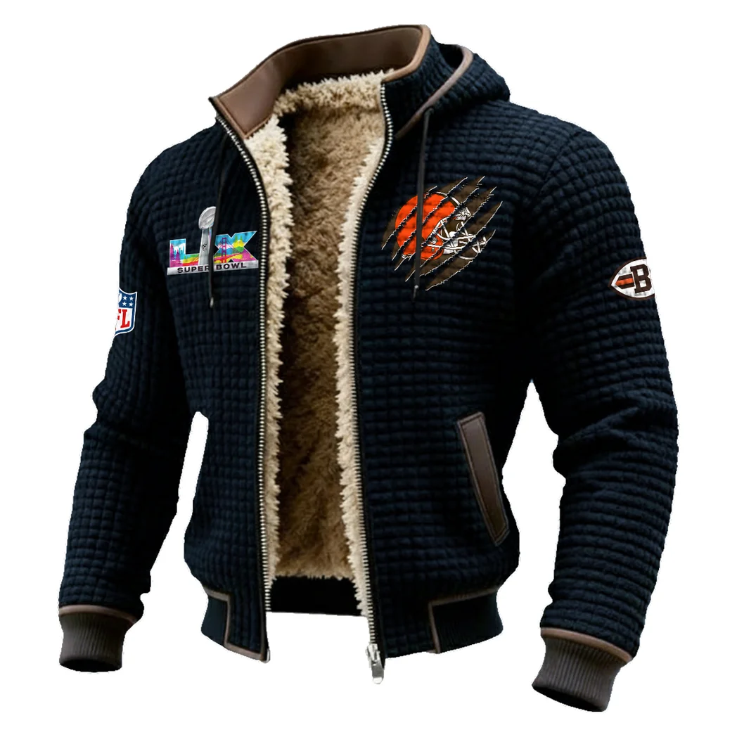 Orange Pride Fleece-Lined Hooded Jacket, Alpine Ascent Hooded Jacket HVN1459CL - Black - Image 2