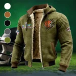 Orange Pride Fleece-Lined Hooded Jacket, Alpine Ascent Hooded Jacket HVN1459CL - Green