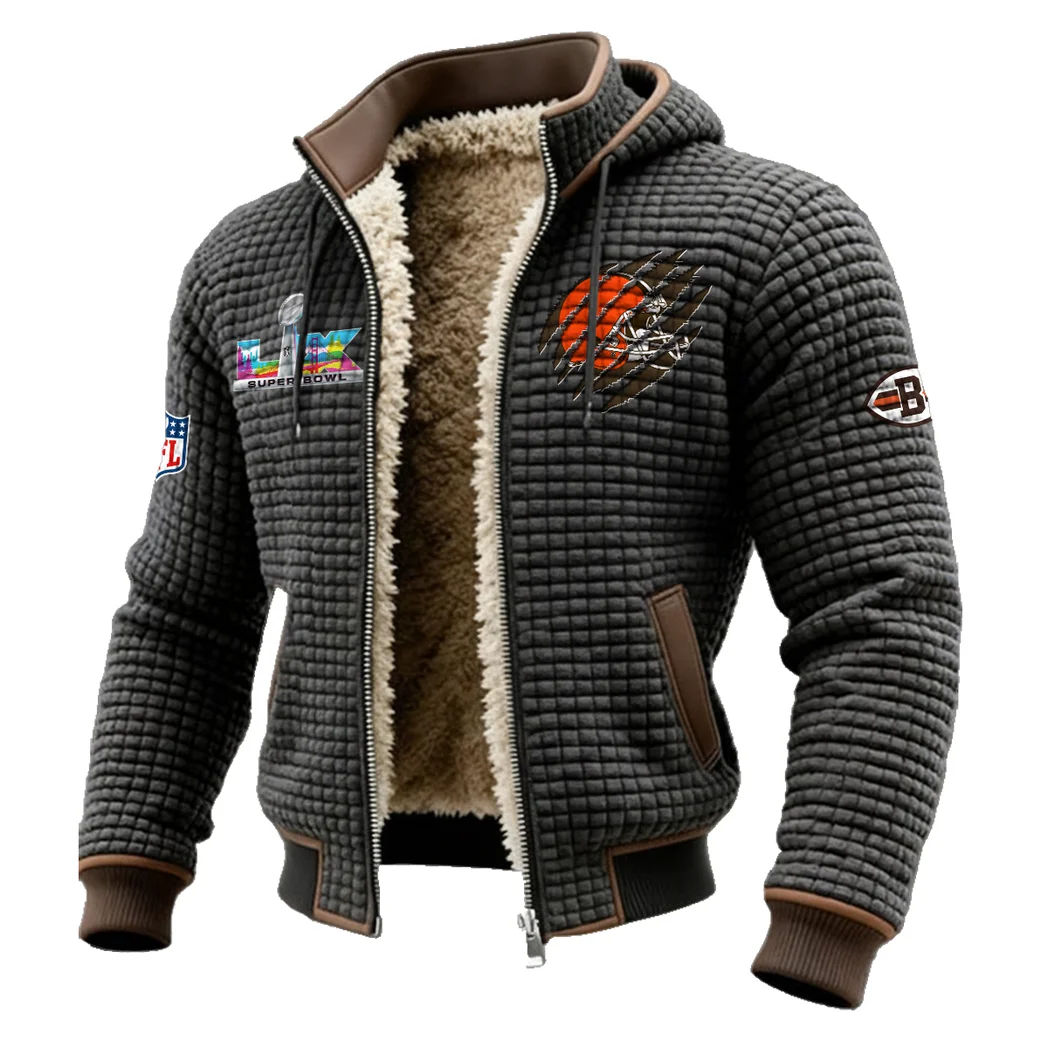Orange Pride Fleece-Lined Hooded Jacket, Alpine Ascent Hooded Jacket HVN1459CL - Grey - Image 2