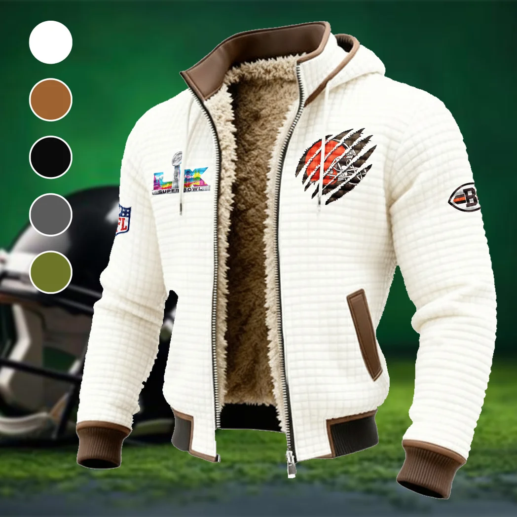 Orange Pride Fleece-Lined Hooded Jacket, Alpine Ascent Hooded Jacket HVN1459CL - White