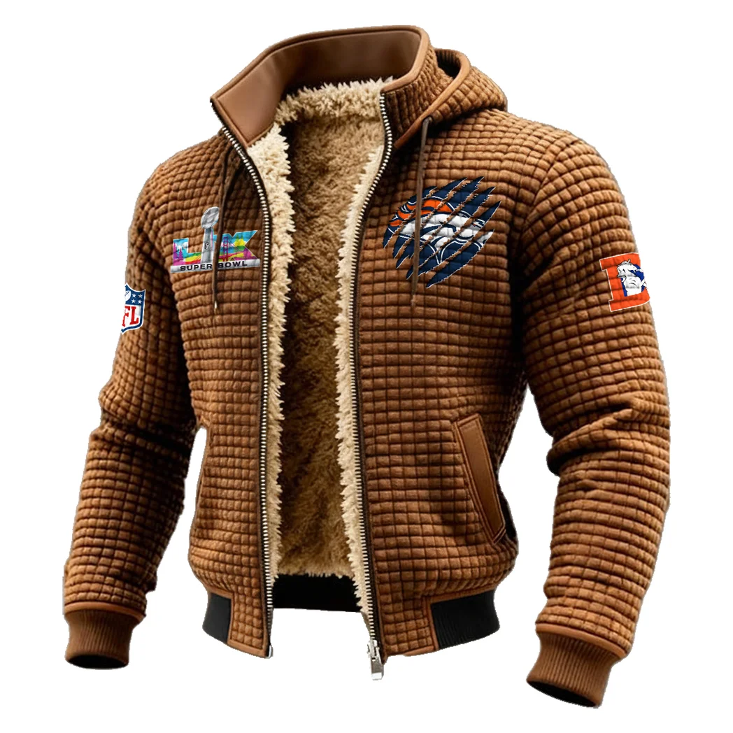 Football Bronze Crew Fleece-Lined Hooded Jacket, Peak Performance Hooded Shell HVN1459DB - brown - Image 2