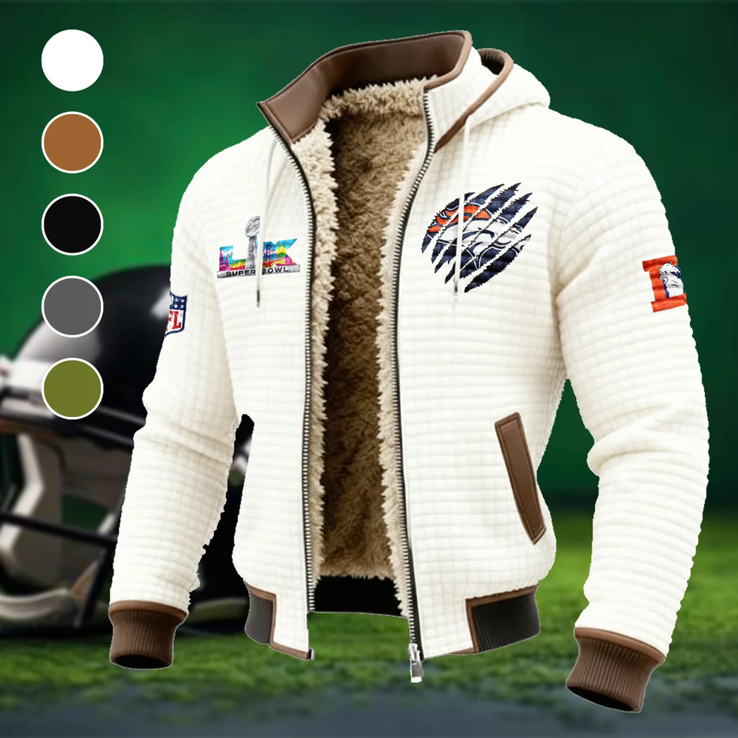 Football Bronze Crew Fleece-Lined Hooded Jacket, Peak Performance Hooded Shell HVN1459DB - White