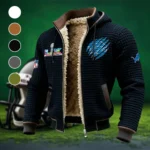 Football Lion Crew Fleece-Lined Hooded Jacket, Elite Athlete Winter Jacket HVN1459DL - Black