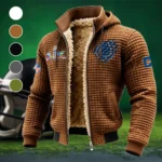 Football Colt Crew Fleece-Lined Hooded Jacket, Storm-Ready Fleece-Lined Coat HVN1459IC - brown