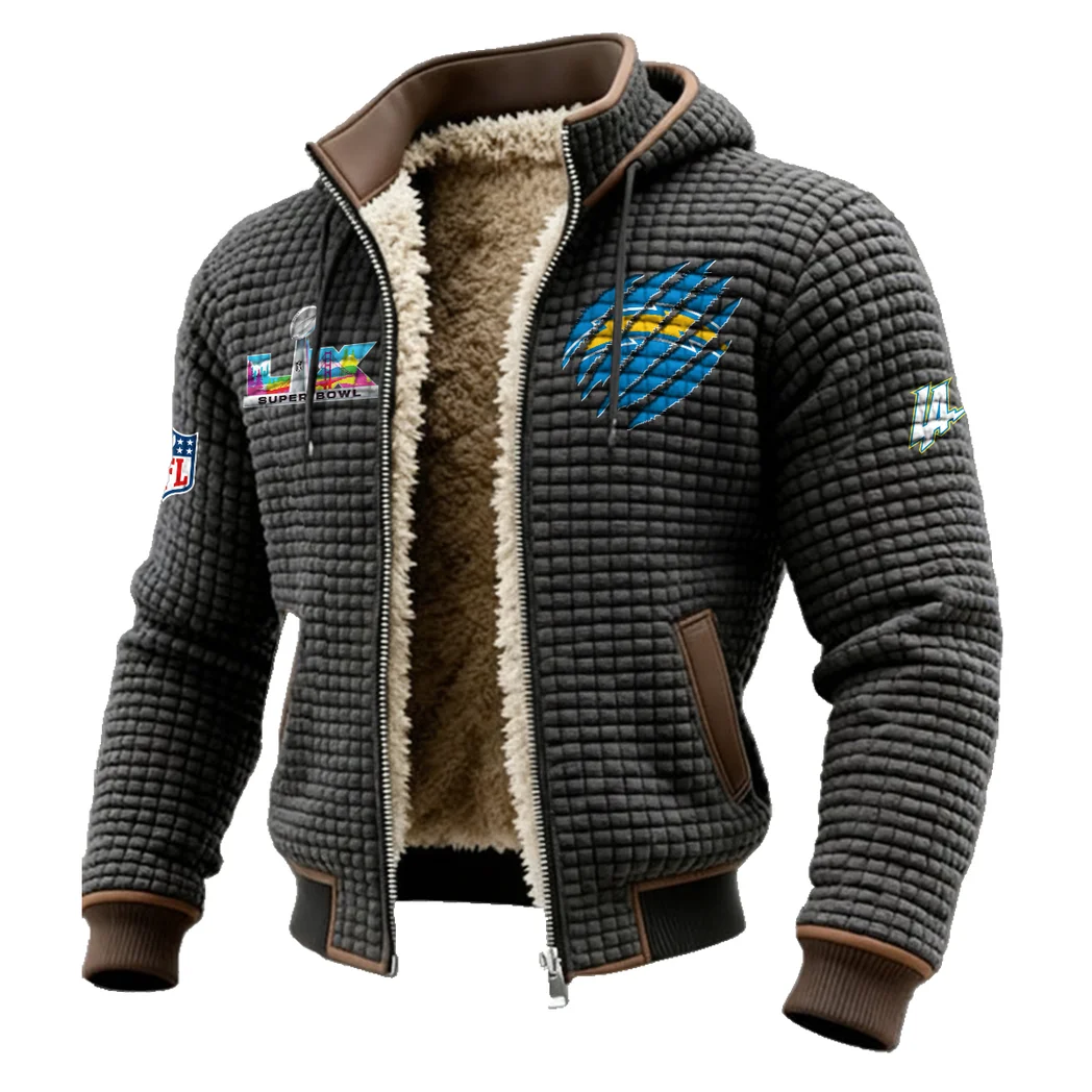 Blue Pride Fleece-Lined Hooded Jacket, Sub-Zero Fleece-Lined Shield HVN1459LC - Grey - Image 2
