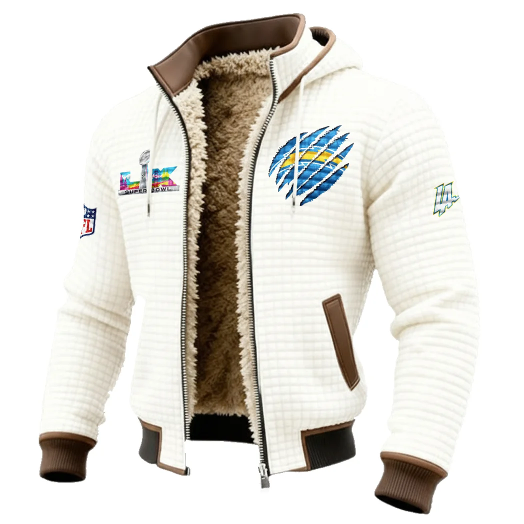 Blue Pride Fleece-Lined Hooded Jacket, Sub-Zero Fleece-Lined Shield HVN1459LC - White - Image 2
