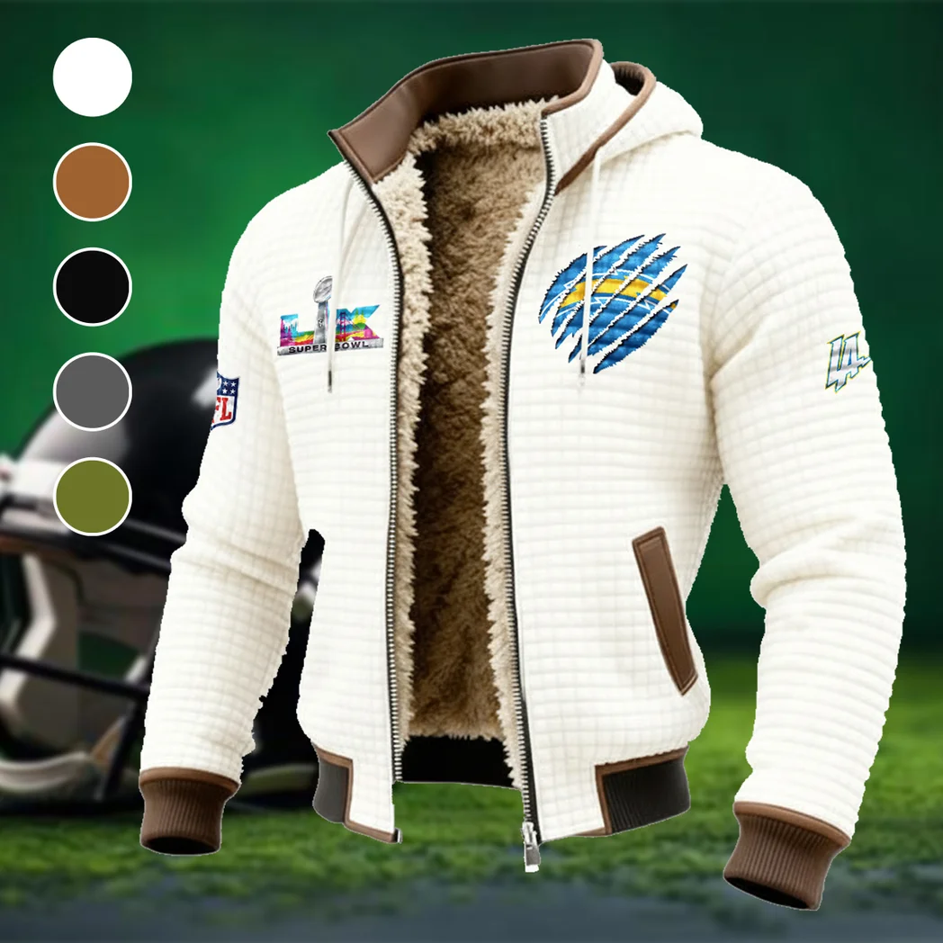 Blue Pride Fleece-Lined Hooded Jacket, Sub-Zero Fleece-Lined Shield HVN1459LC - White