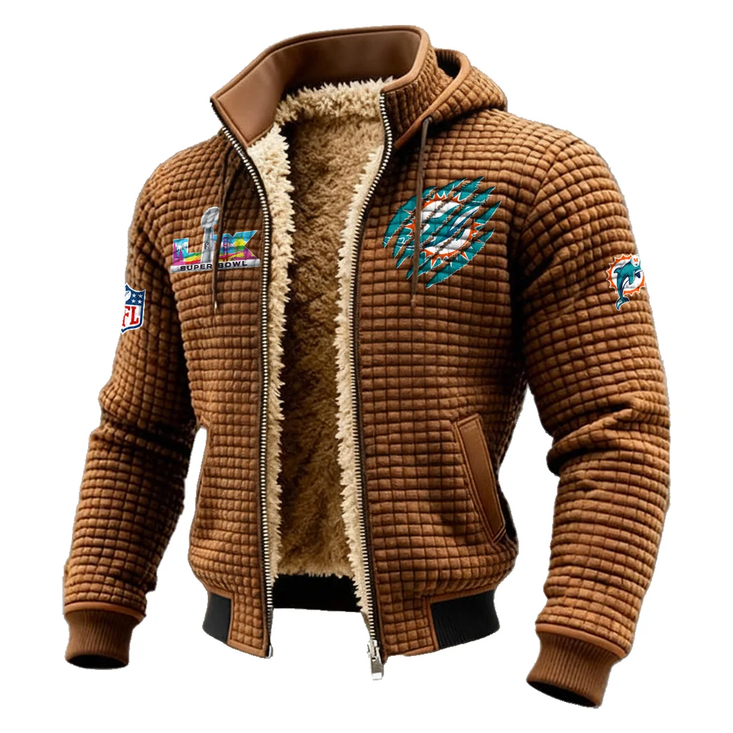 Aqua Fins Fleece-Lined Hooded Jacket, Cold-Snap Defense Jacket HVN1459MD - brown - Image 2
