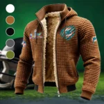 Aqua Fins Fleece-Lined Hooded Jacket, Cold-Snap Defense Jacket HVN1459MD - brown