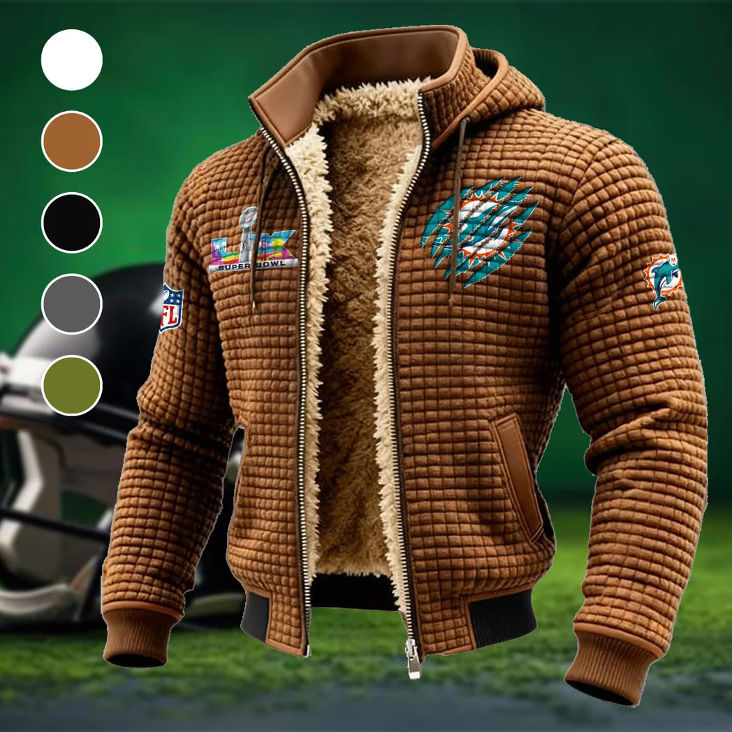 Aqua Fins Fleece-Lined Hooded Jacket, Cold-Snap Defense Jacket HVN1459MD - brown