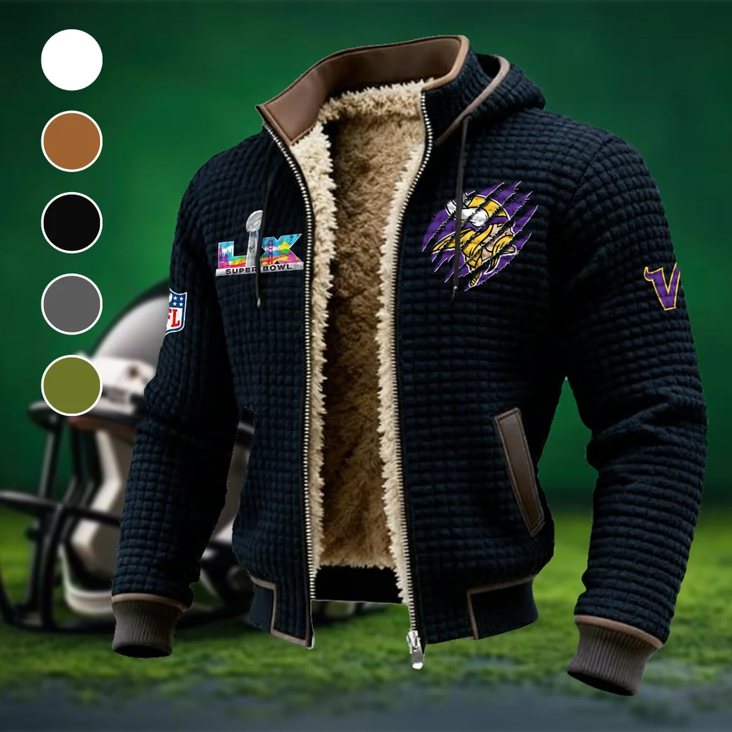 Viking Crew Fleece-Lined Hooded Jacket, Rugged Terrain Fleece Hoody HVN1459MV - Black