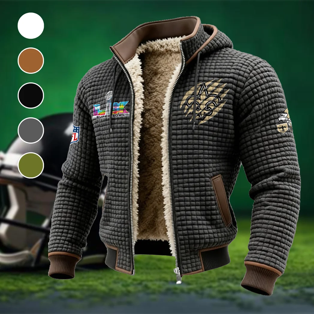 Crescent Fans Fleece-Lined Hooded Jacket, Brushed Interior Winter Jacket HVN1459NS - Grey