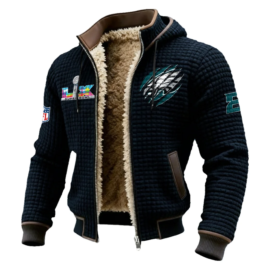 Liberty Fans Fleece-Lined Hooded Jacket, Luxe Cloud-Fleece Hooded Shell HVN1459PE - Black - Image 2