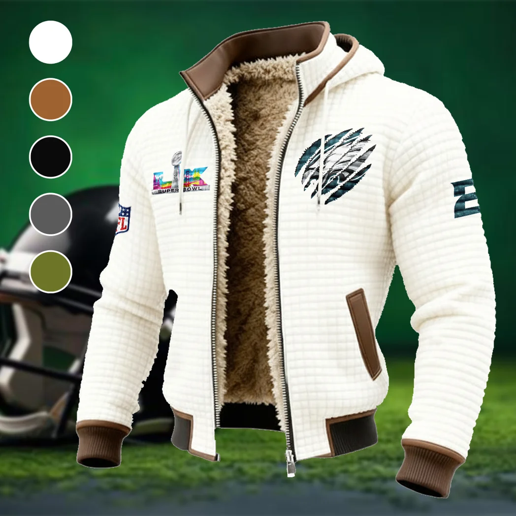 Liberty Fans Fleece-Lined Hooded Jacket, Luxe Cloud-Fleece Hooded Shell HVN1459PE - White