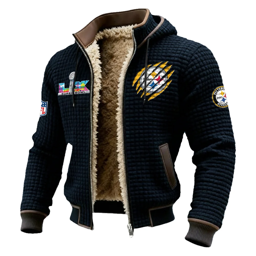 Black Helm Fleece-Lined Hooded Jacket, High-Density Comfort Fleece HVN1459PS - Black - Image 2