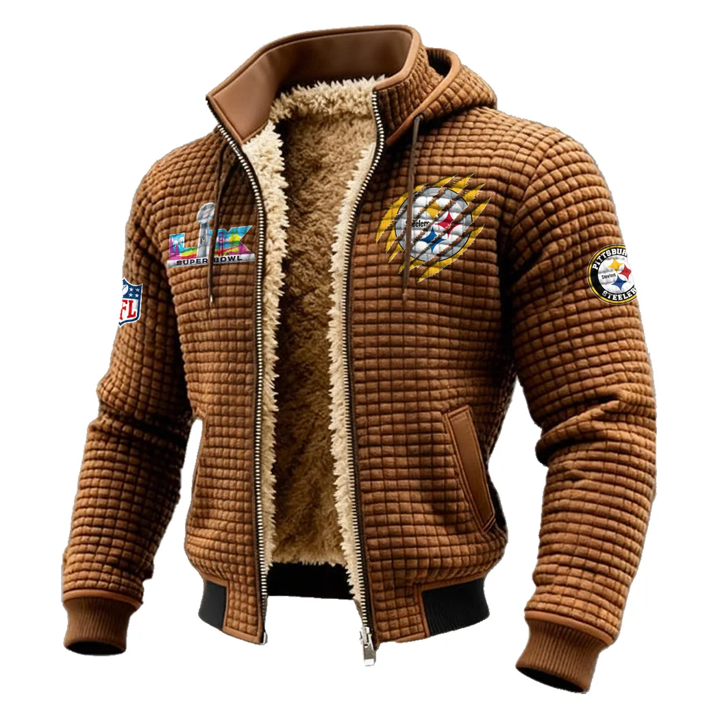 Black Helm Fleece-Lined Hooded Jacket, High-Density Comfort Fleece HVN1459PS - brown - Image 2