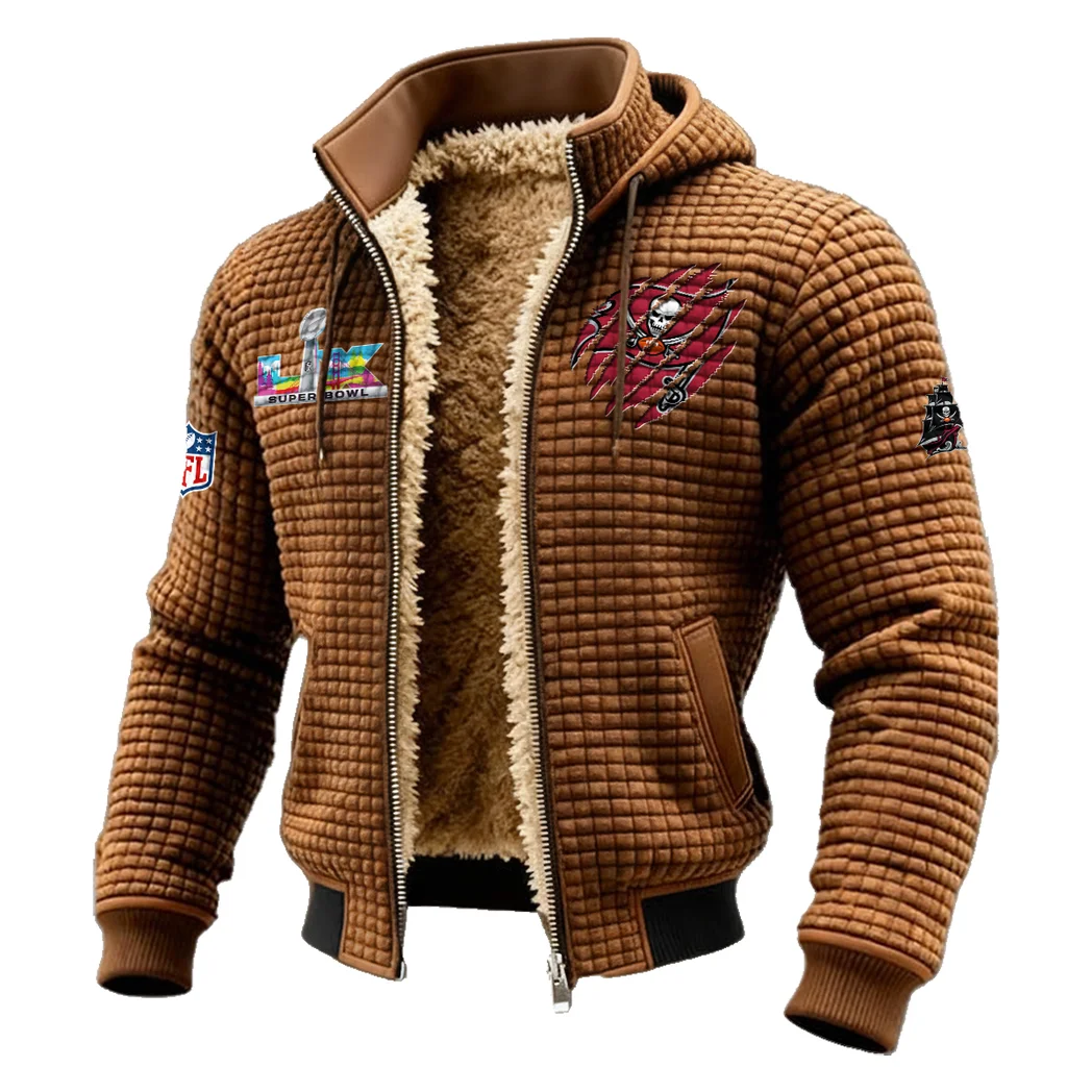 Pirate Squad Fleece-Lined Hooded Jacket, Soft-Touch Thermal Outerwear HVN1459TB - brown - Image 2