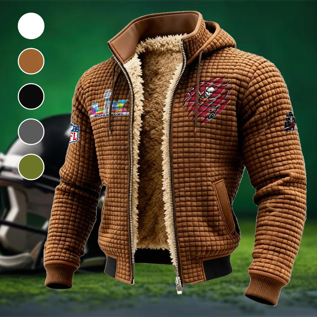 Pirate Squad Fleece-Lined Hooded Jacket, Soft-Touch Thermal Outerwear HVN1459TB - brown