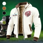 Pirate Squad Fleece-Lined Hooded Jacket, Soft-Touch Thermal Outerwear HVN1459TB - White