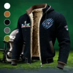 Football Titan Crew Fleece-Lined Hooded Jacket, Warmth-Lock Fleece-Lined Zip HVN1459TT - Black