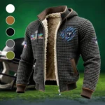 Football Titan Crew Fleece-Lined Hooded Jacket, Warmth-Lock Fleece-Lined Zip HVN1459TT - Grey
