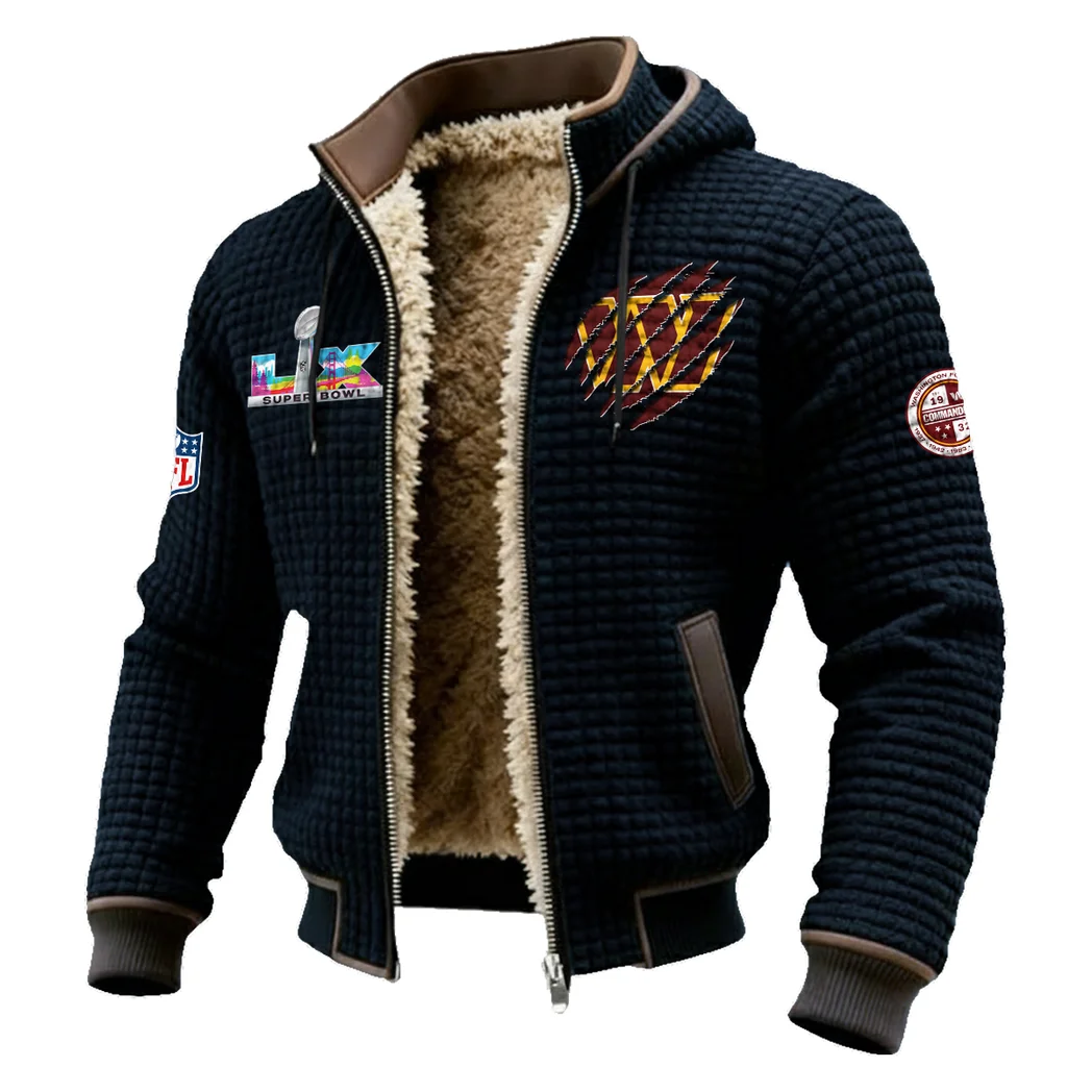 DC Squad Fleece-Lined Hooded Jacket, Modern Athletic Hybrid Parka HVN1459WC - Black - Image 2