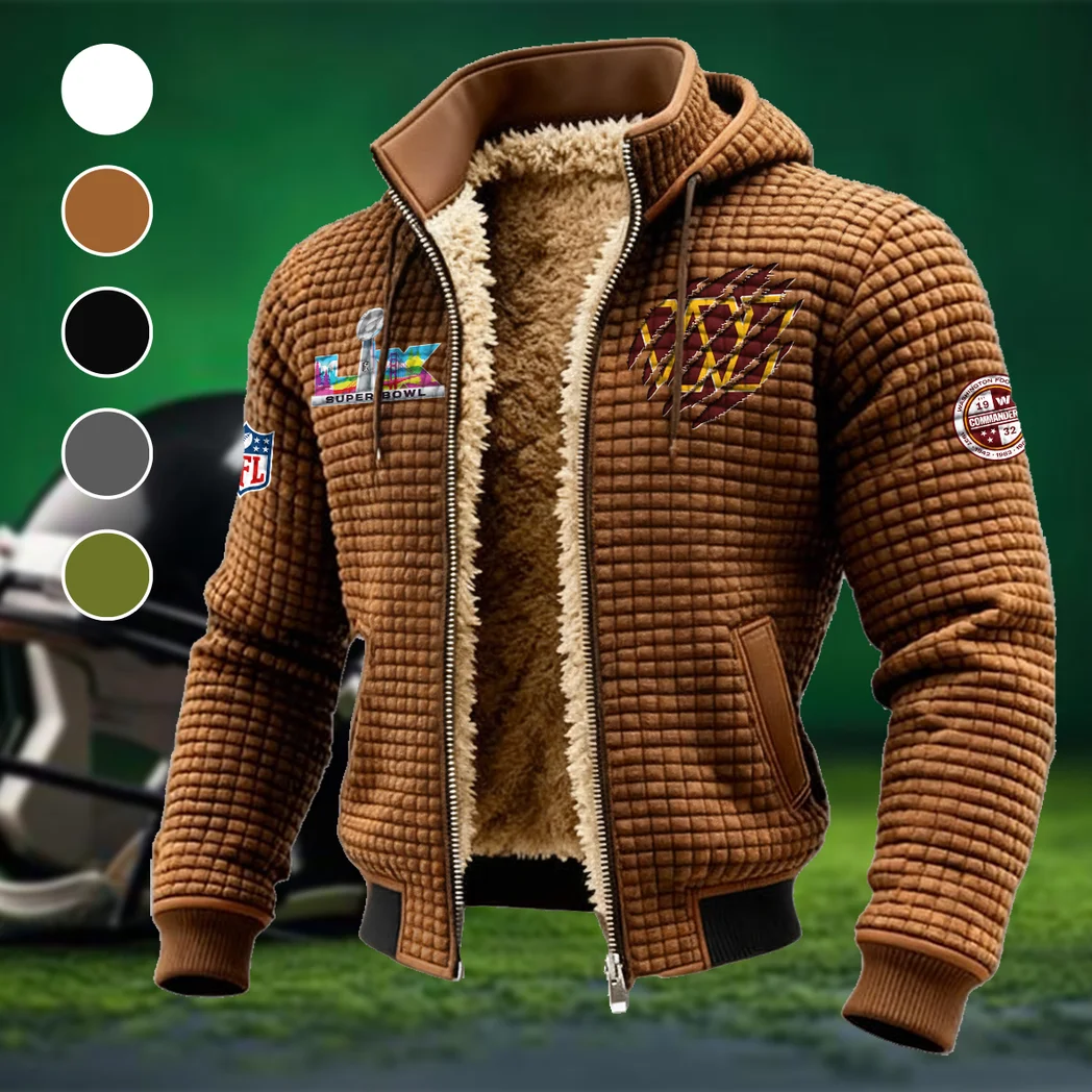 DC Squad Fleece-Lined Hooded Jacket, Modern Athletic Hybrid Parka HVN1459WC - brown
