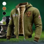 DC Squad Fleece-Lined Hooded Jacket, Modern Athletic Hybrid Parka HVN1459WC - Green
