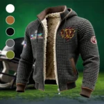 DC Squad Fleece-Lined Hooded Jacket, Modern Athletic Hybrid Parka HVN1459WC - Grey
