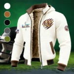 DC Squad Fleece-Lined Hooded Jacket, Modern Athletic Hybrid Parka HVN1459WC - White