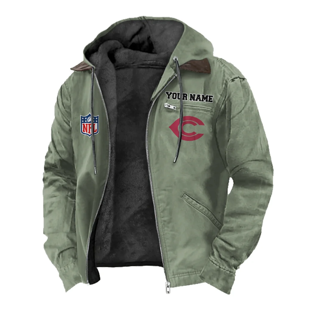 Fan Flight Crew Flannel Hoodie, Sport Fan Flannel Hoodie HVN1460AC - Light Green - Image 2