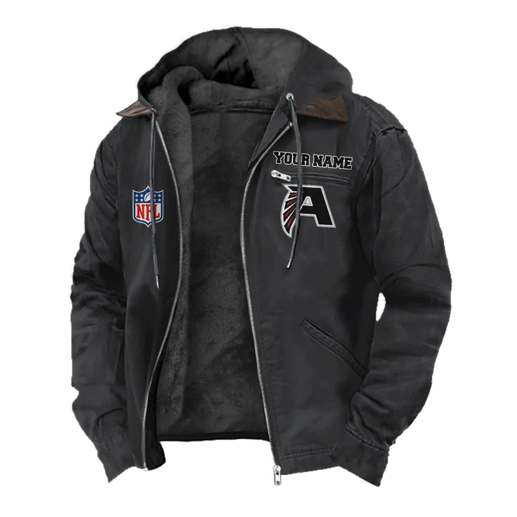 Match Day Flyers Flannel Hoodie, Game Day Hooded Flannel HVN1460AF - Black - Image 2