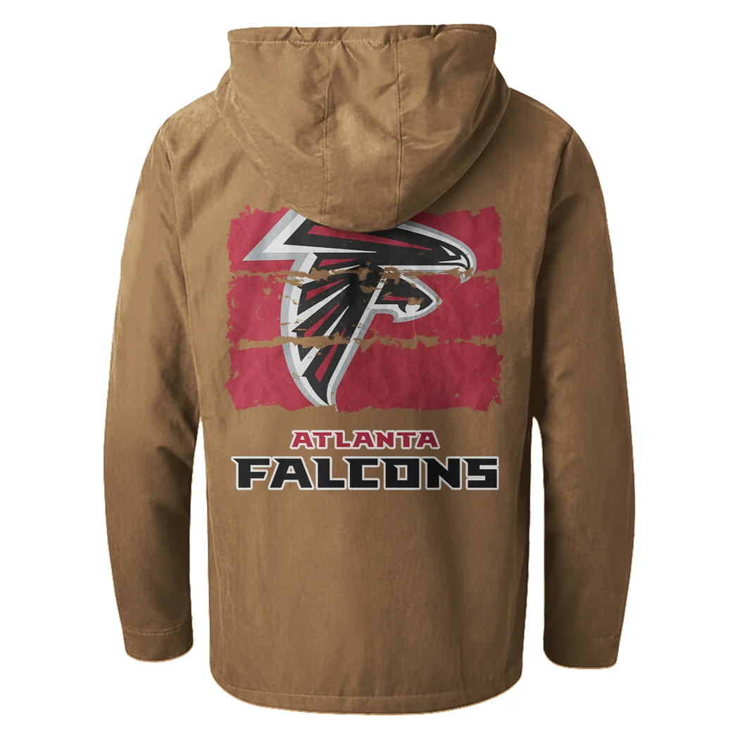 Match Day Flyers Flannel Hoodie, Game Day Hooded Flannel HVN1460AF - Camel - Image 3
