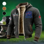 Buffalo Squad Fleece-Lined Hooded Jacket, High-Performance Trail Jacket HVN1460BB - Grey