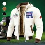 Buffalo Squad Fleece-Lined Hooded Jacket, High-Performance Trail Jacket HVN1460BB - White